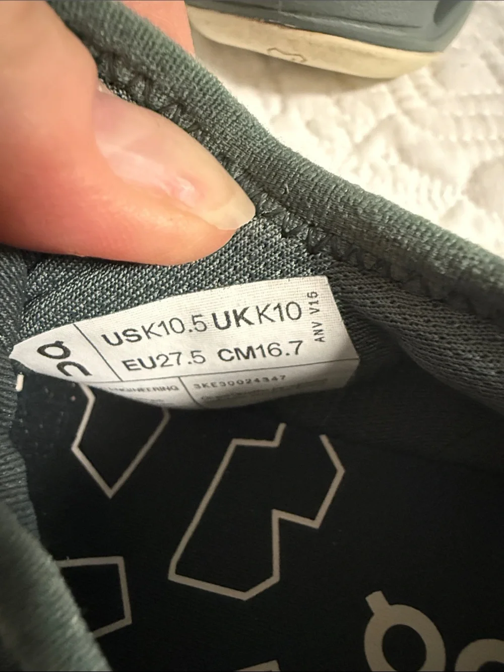 On Running Kids Olive Green Sneakers with Cream Pull Tabs